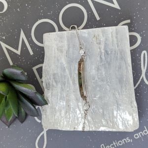 Newborn name plate bracelet (blank) sterling silver